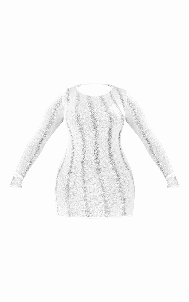 Shape Cream Sheer Ladder Open Back Bodycon Dress | Shape ...