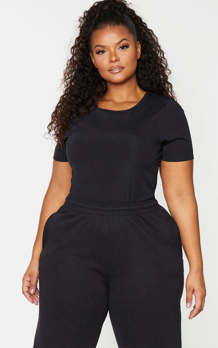 PLT Plus - Top basique de sport en sweat noir