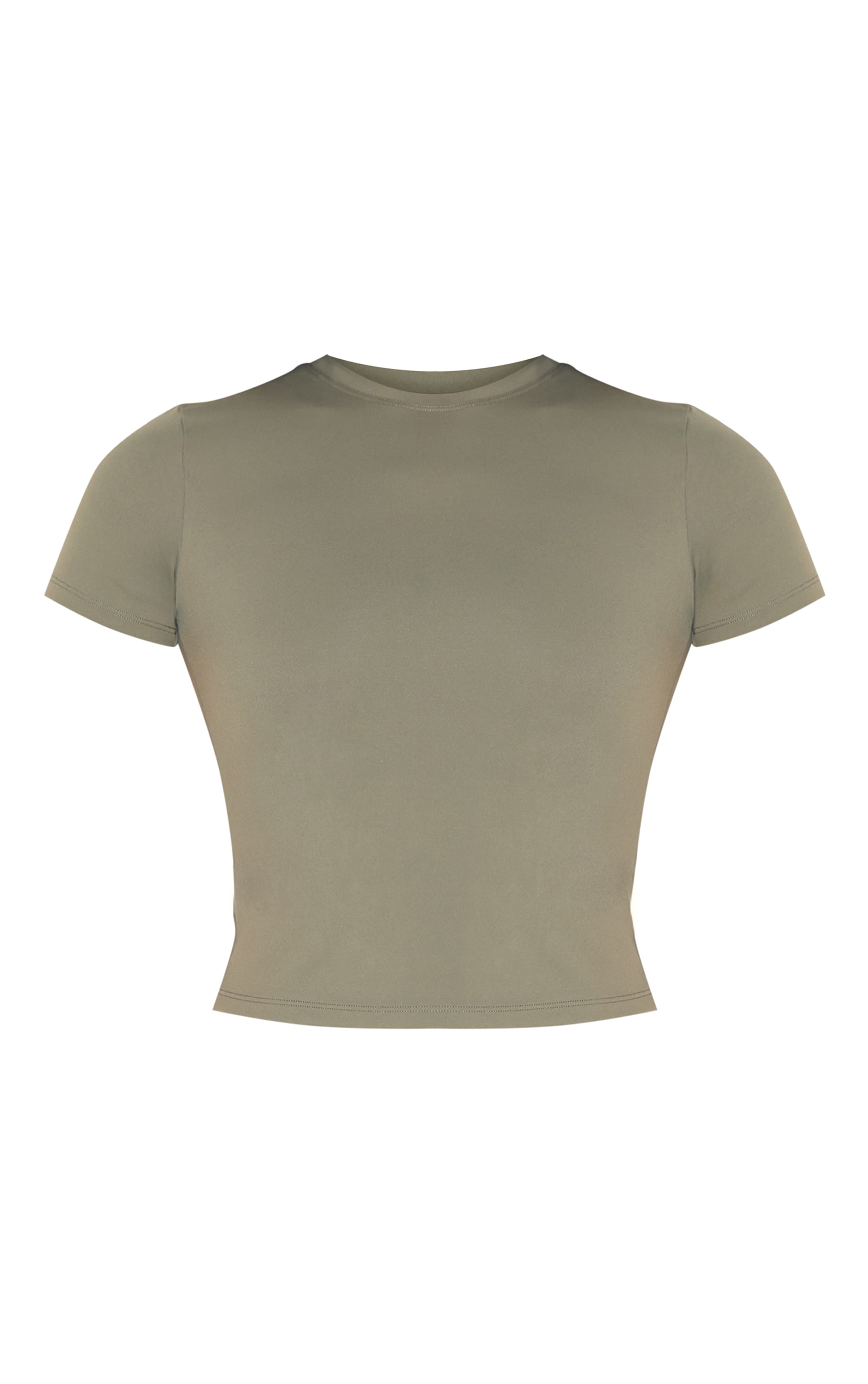 Olive Ultimate Sculpt Longline Short Sleeve Gym Top image 5