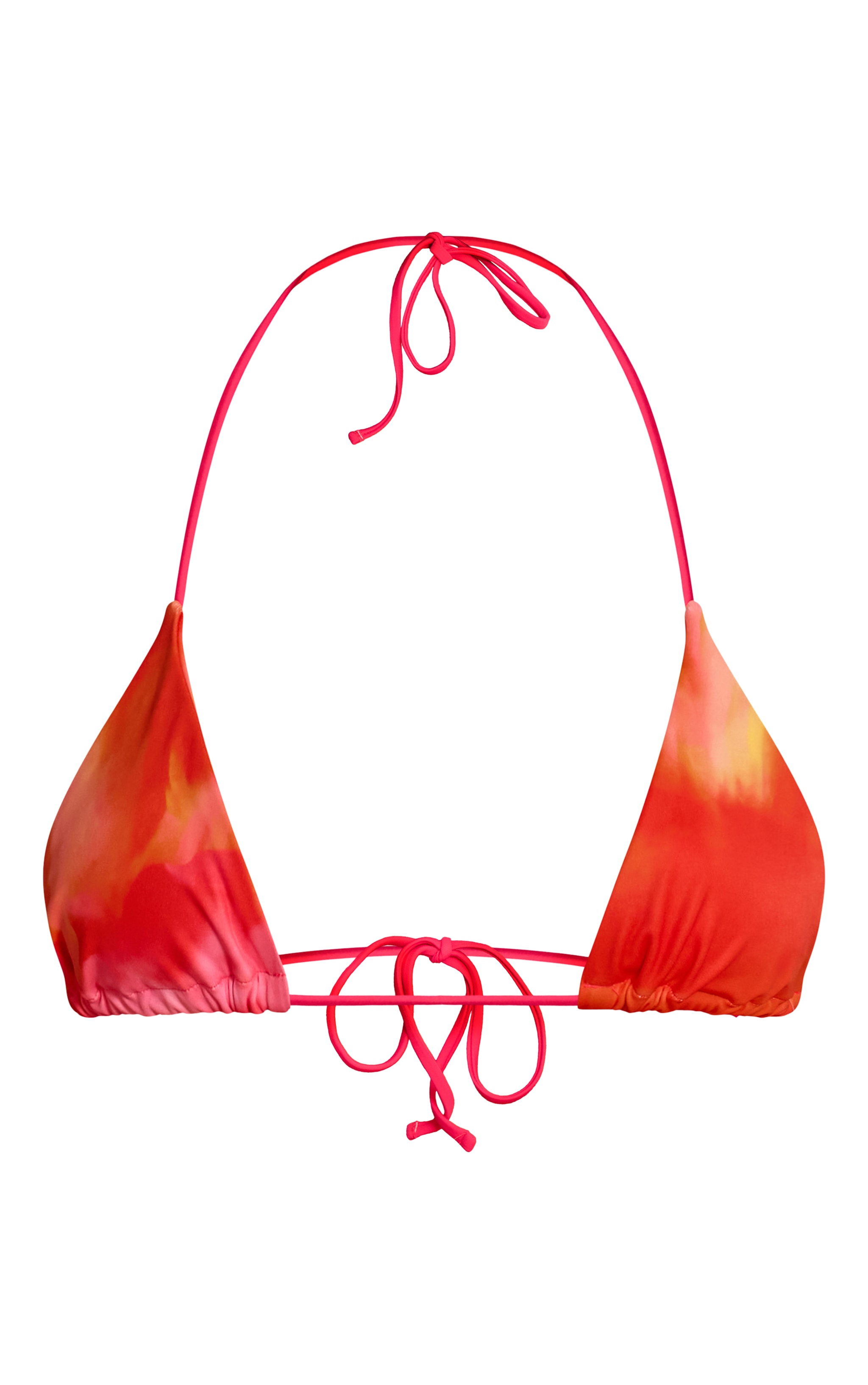 Orange Ombre Print Micro Triangle Bikini Top image 5