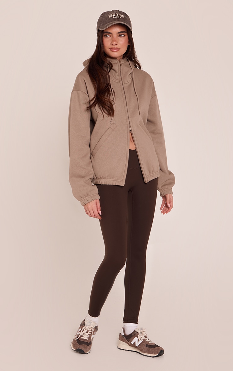 funnel neck fleece hoodie