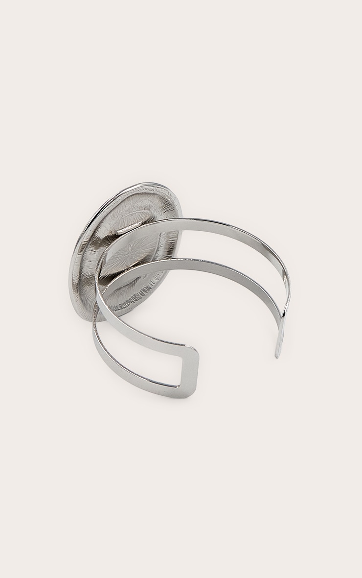 Silver Stone Center Statement Bracelet image 3