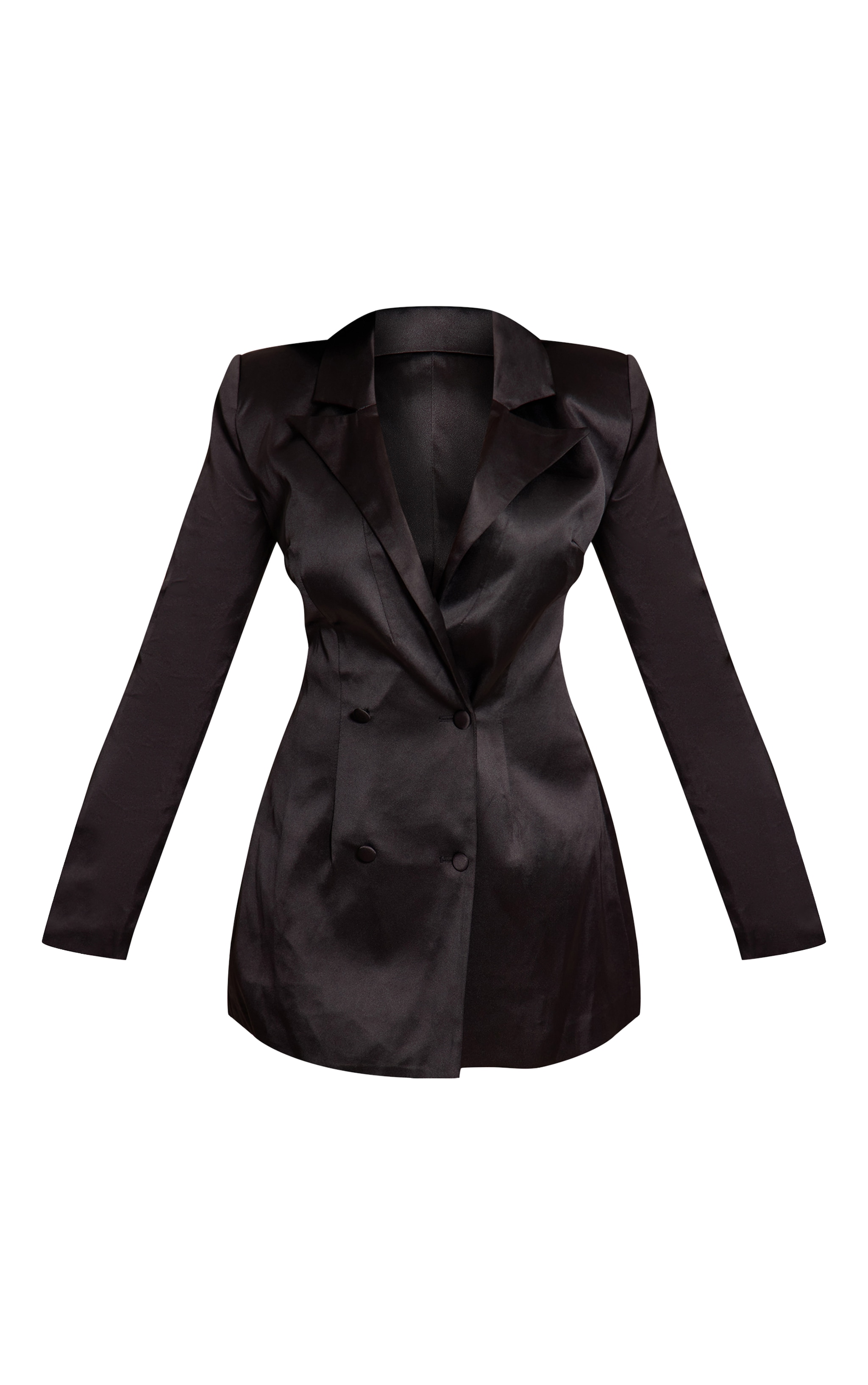 Shape Black Satin Blazer Dress image 5