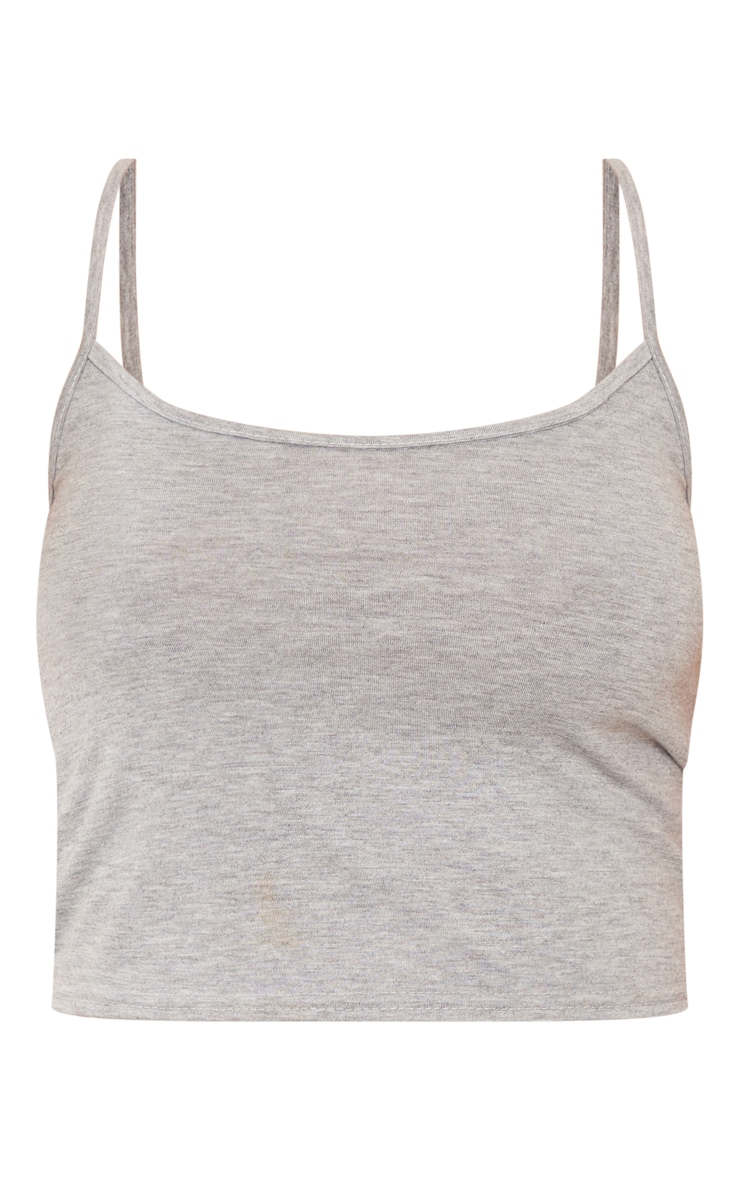 Grey Soft Jersey Strappy Cami image 5