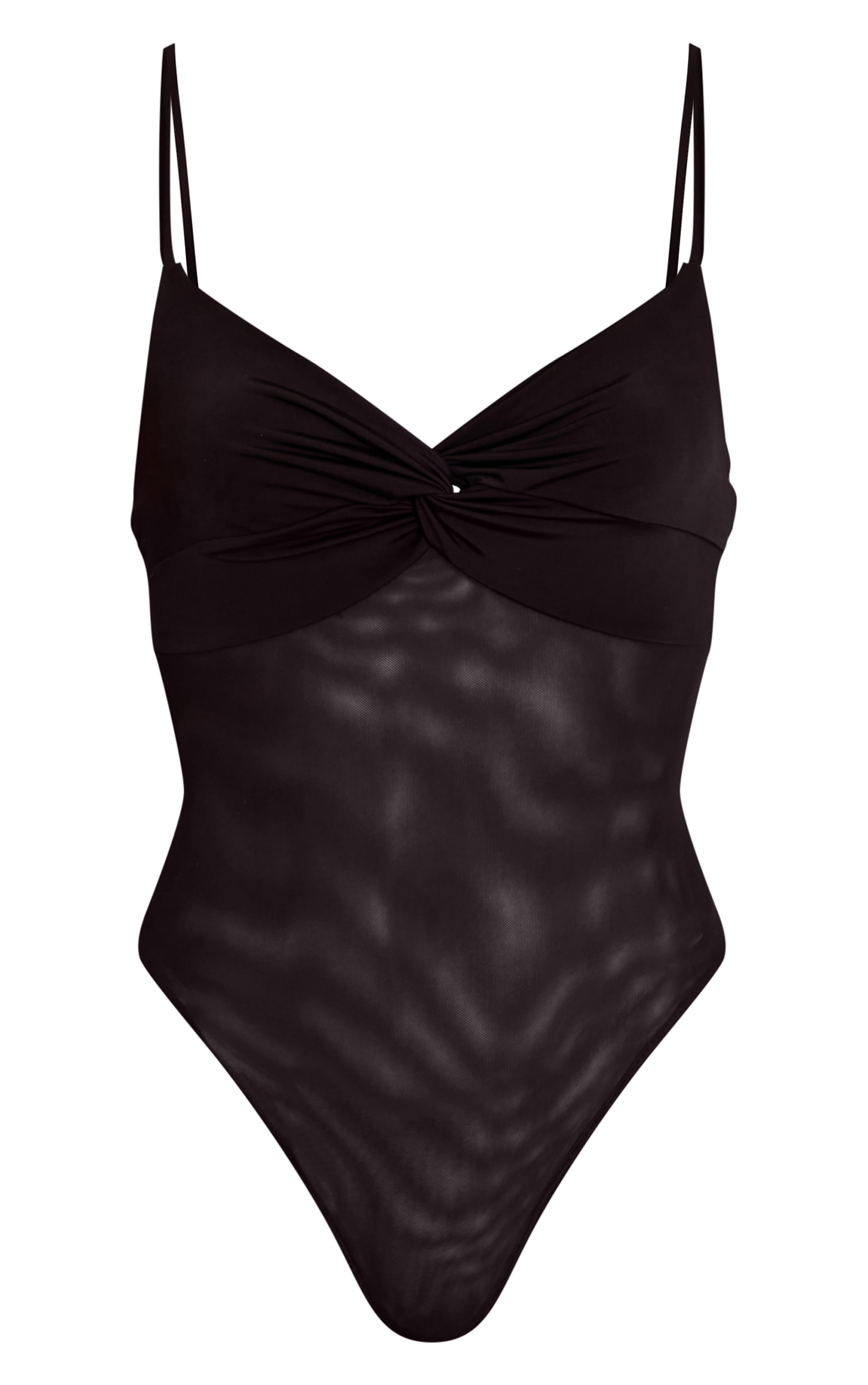 Black Twist Bust Mesh Bodysuit image 5
