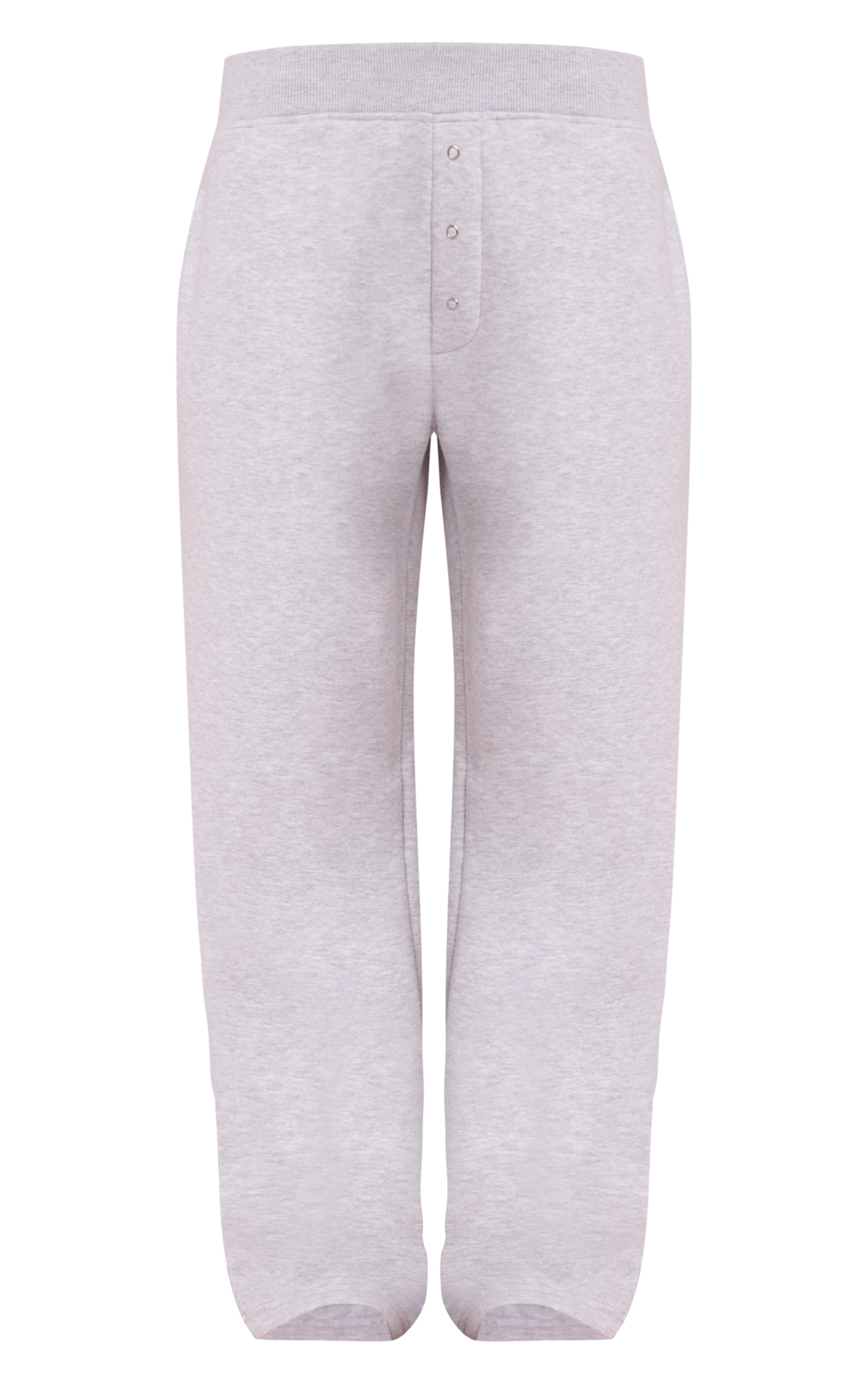 Jogging droit gris cendré à taille haute image 5