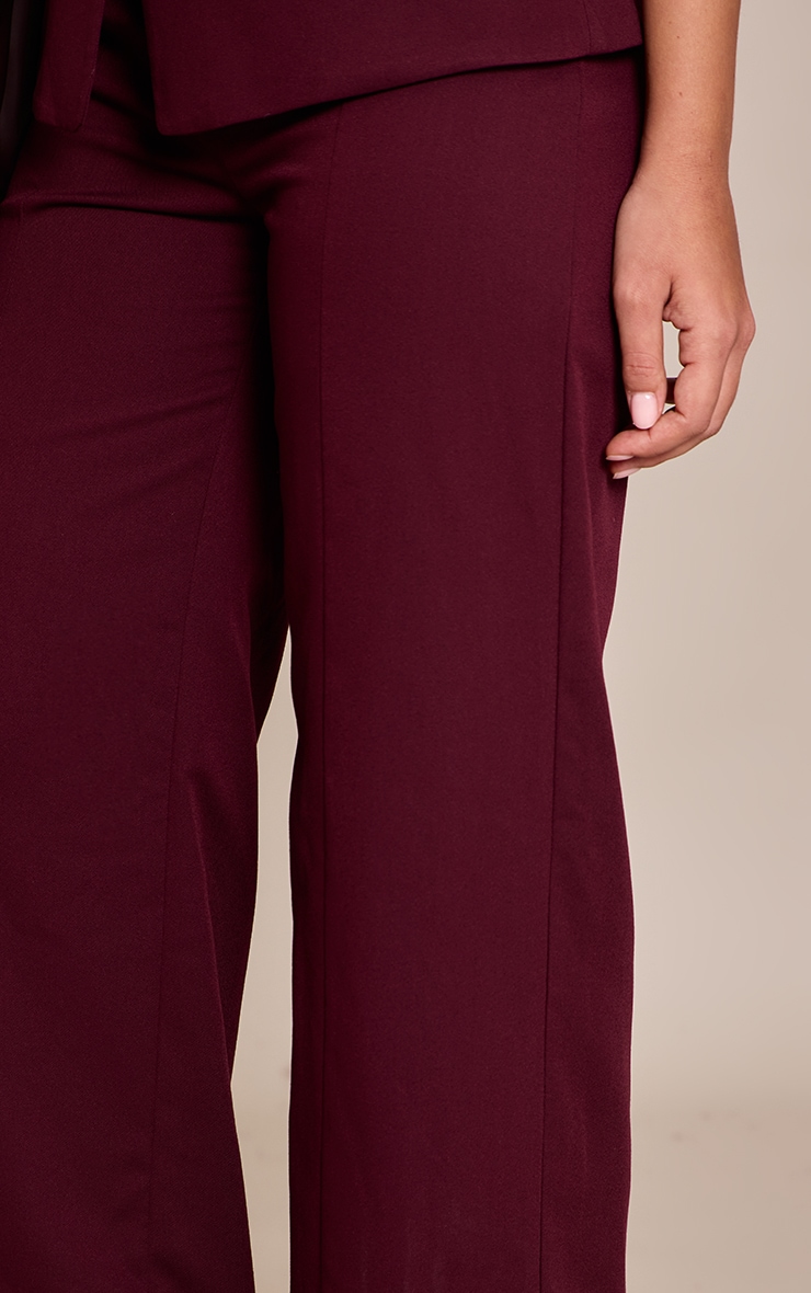 Dark Plum Seam Detail Pants image 4