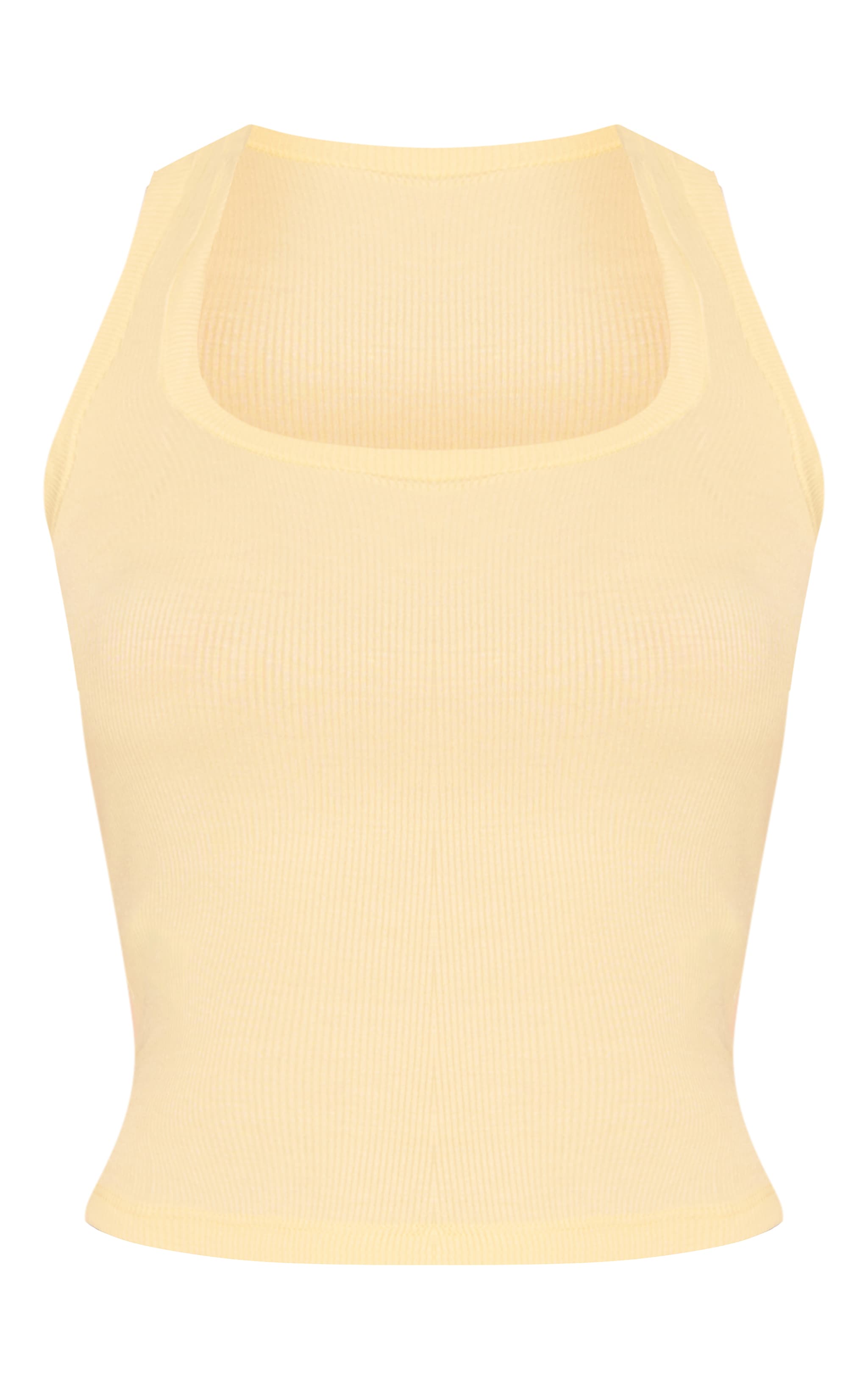 Butter Cream Soft Rib Scoop Neck Vest Top image 5