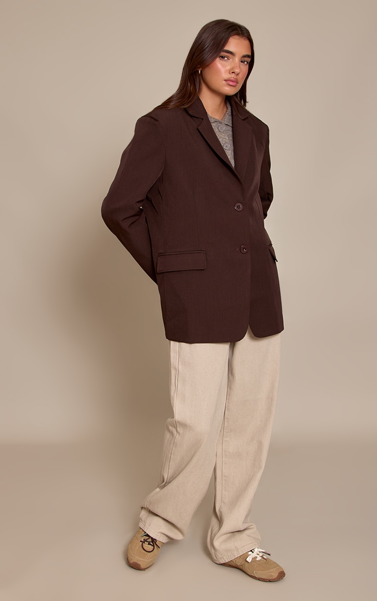 Chocolate Oversized Blazer image 3