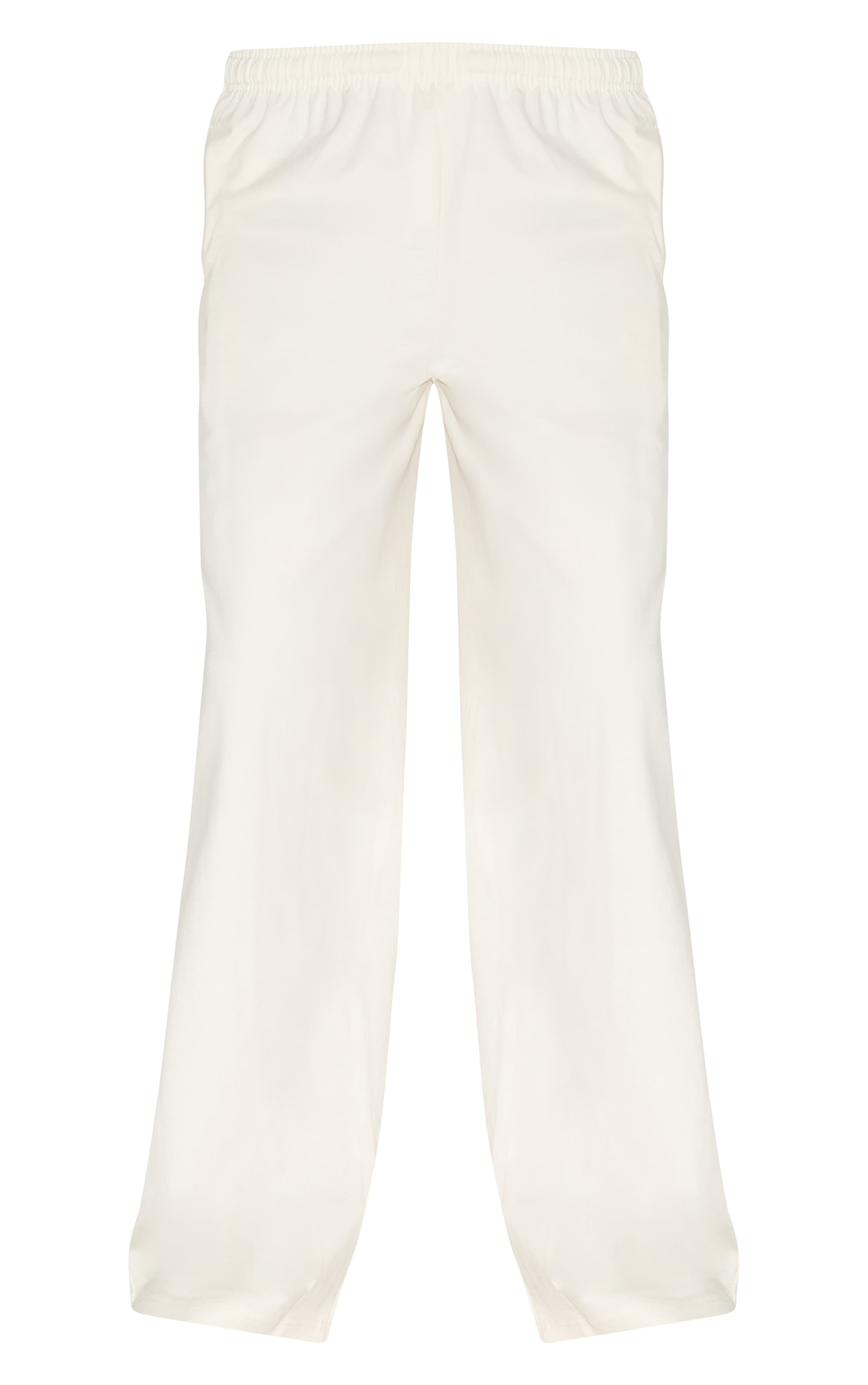 Pantalon large ample en coton épais crème image 5