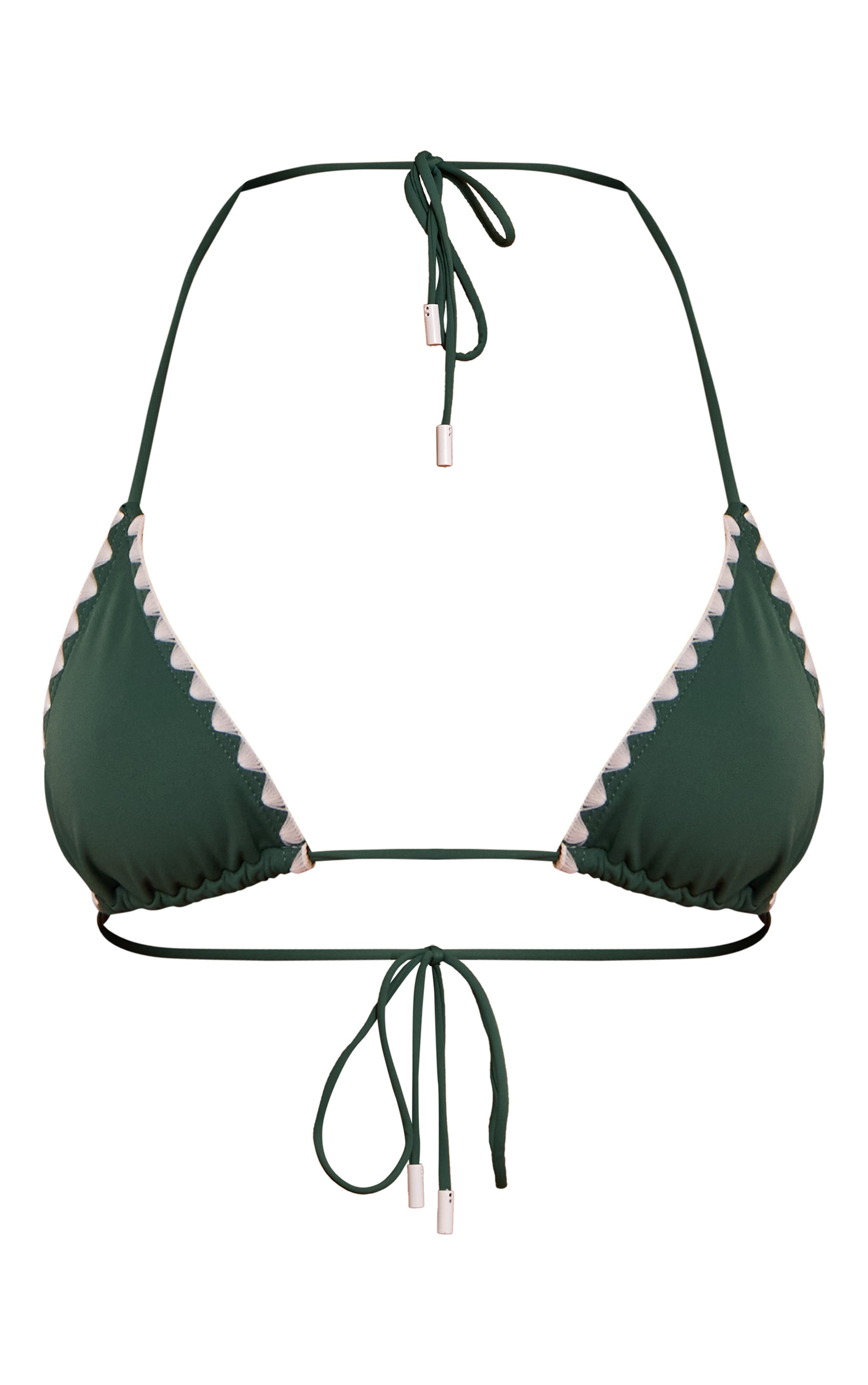 Sea Green Whip Stitch Triangle Bikini Top image 5