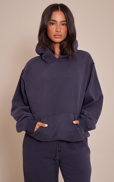 Petite Navy Oversized Pull Over Hoodie