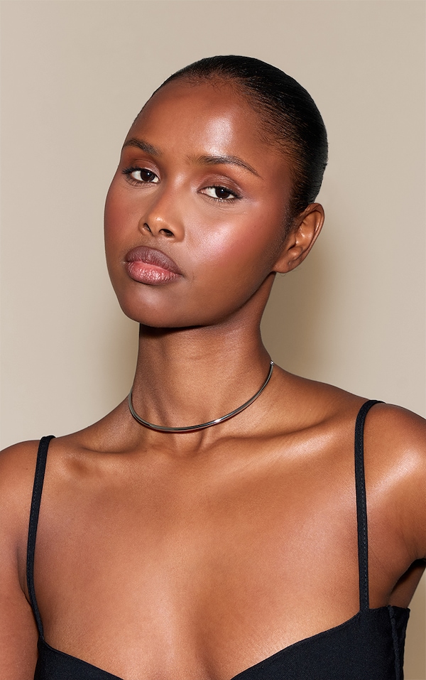 Collier ras-de-cou argenté à chaîne ajustable
