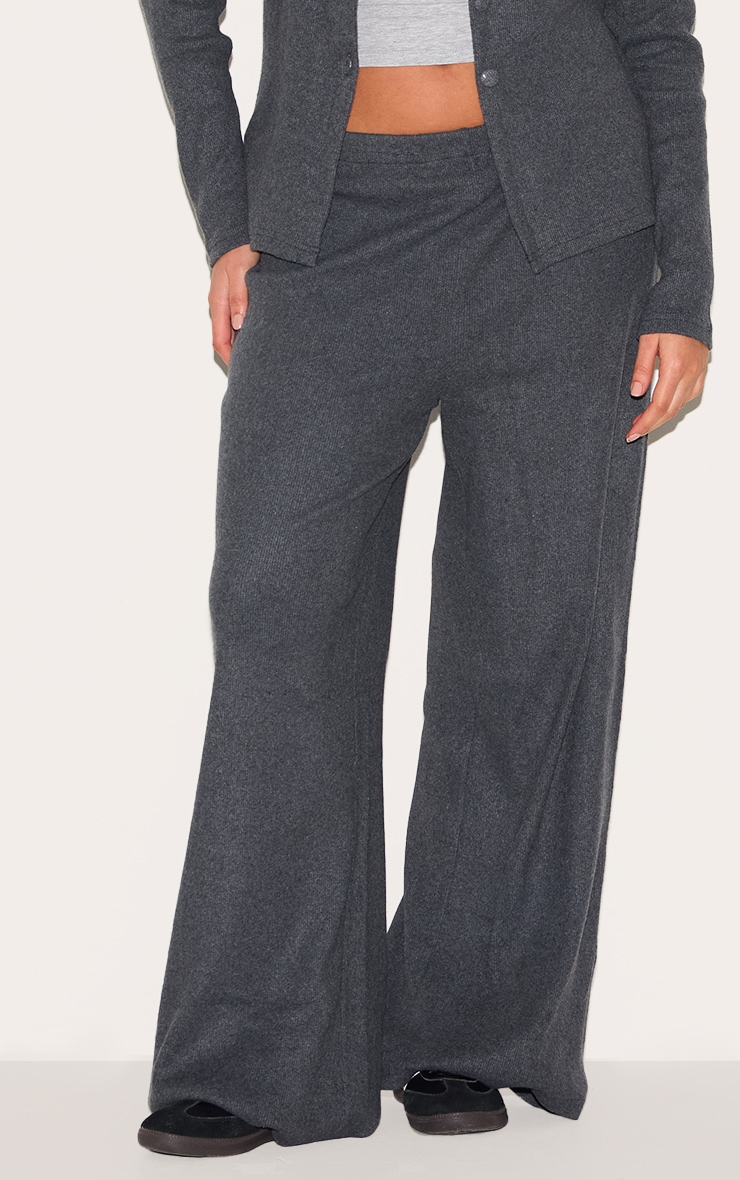 Plus Pantalon large doux côtelé gris image 2