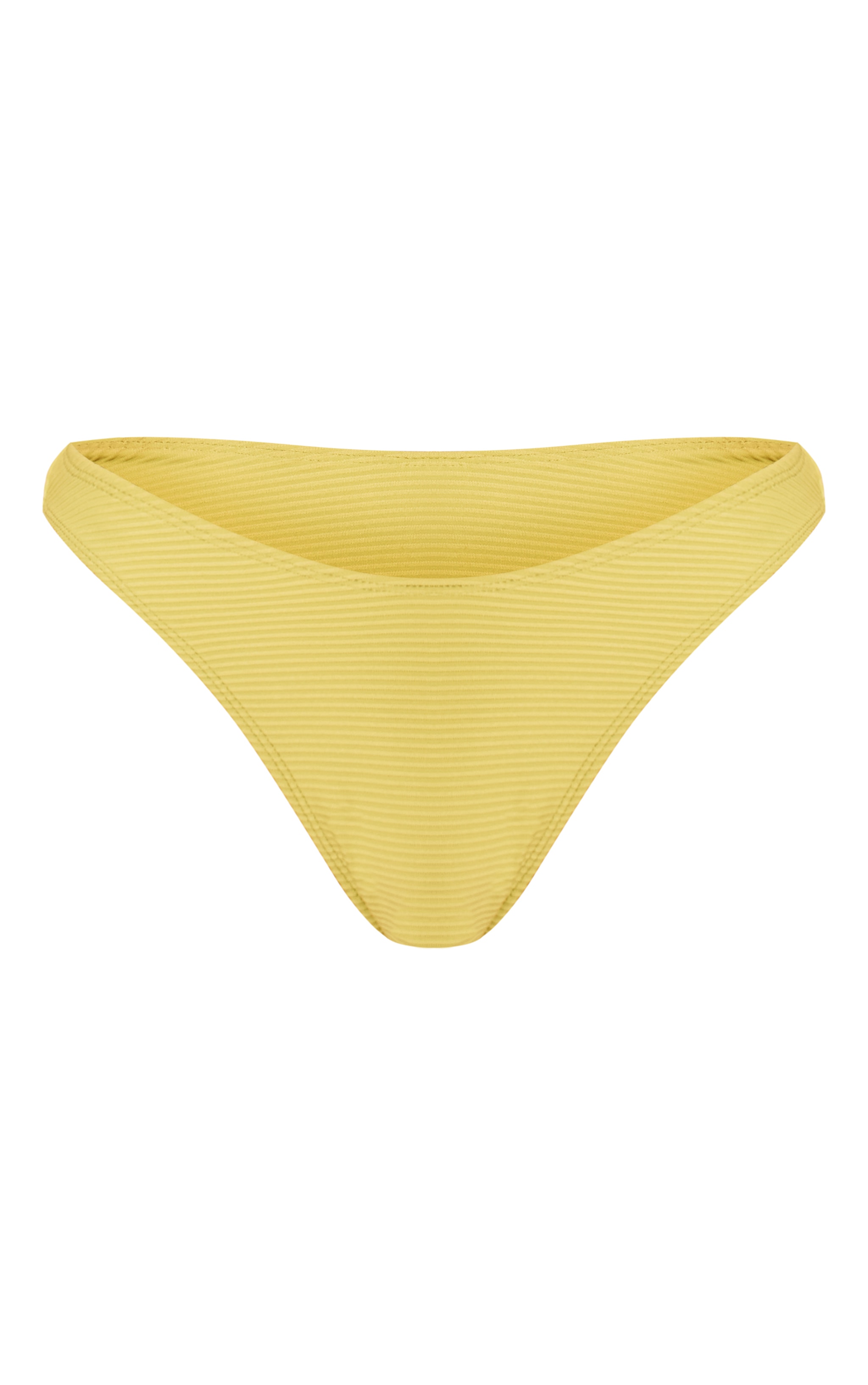 Lime Ribbed Tanga Bikini Bottoms image 5