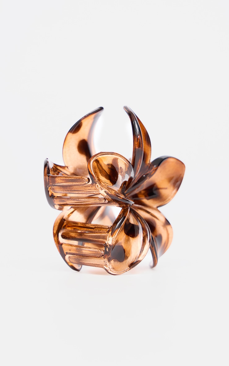 Tortoiseshell Flower Hair Claw image 3