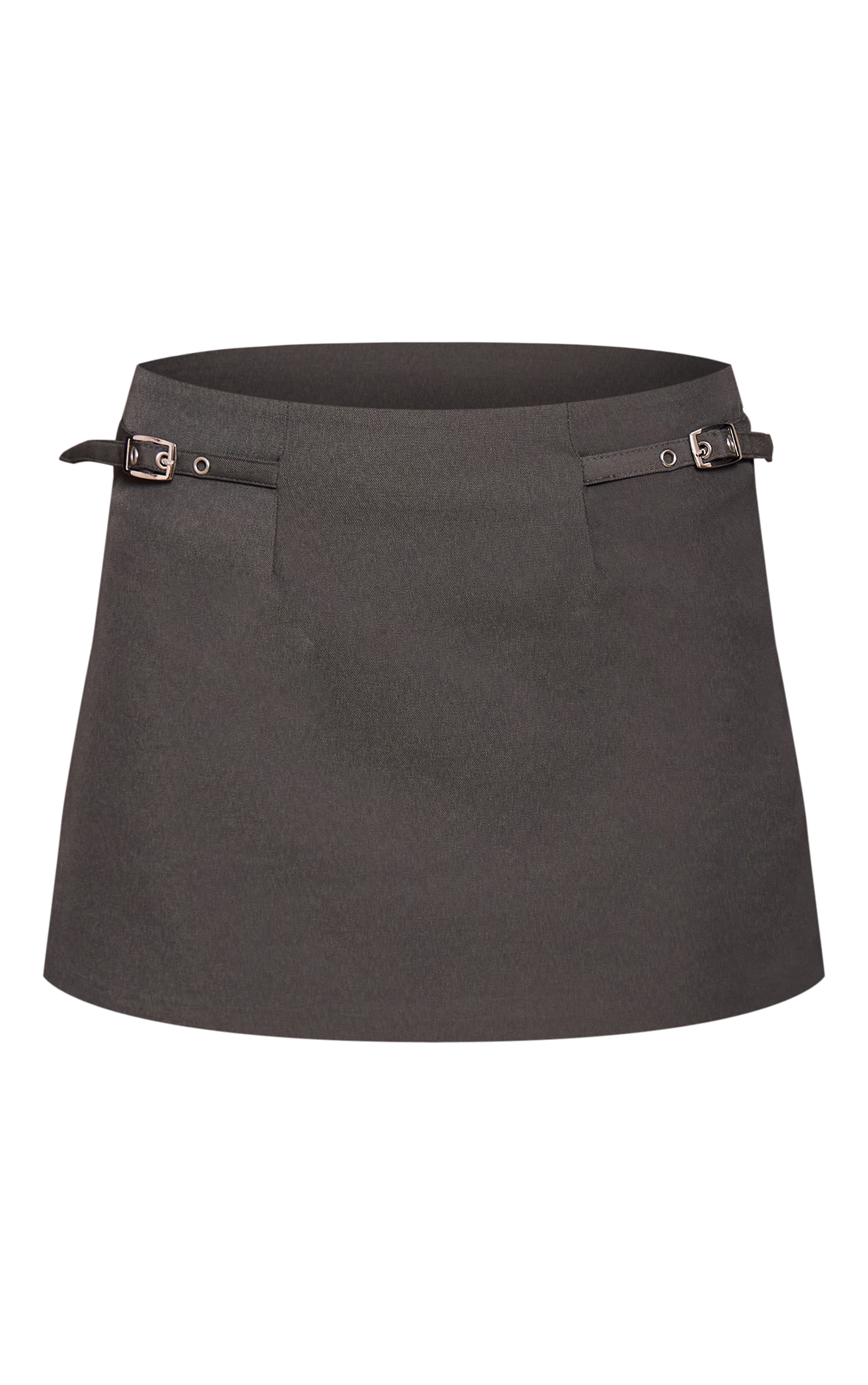 Jupe gris anthracite plissée à ceinture image 6