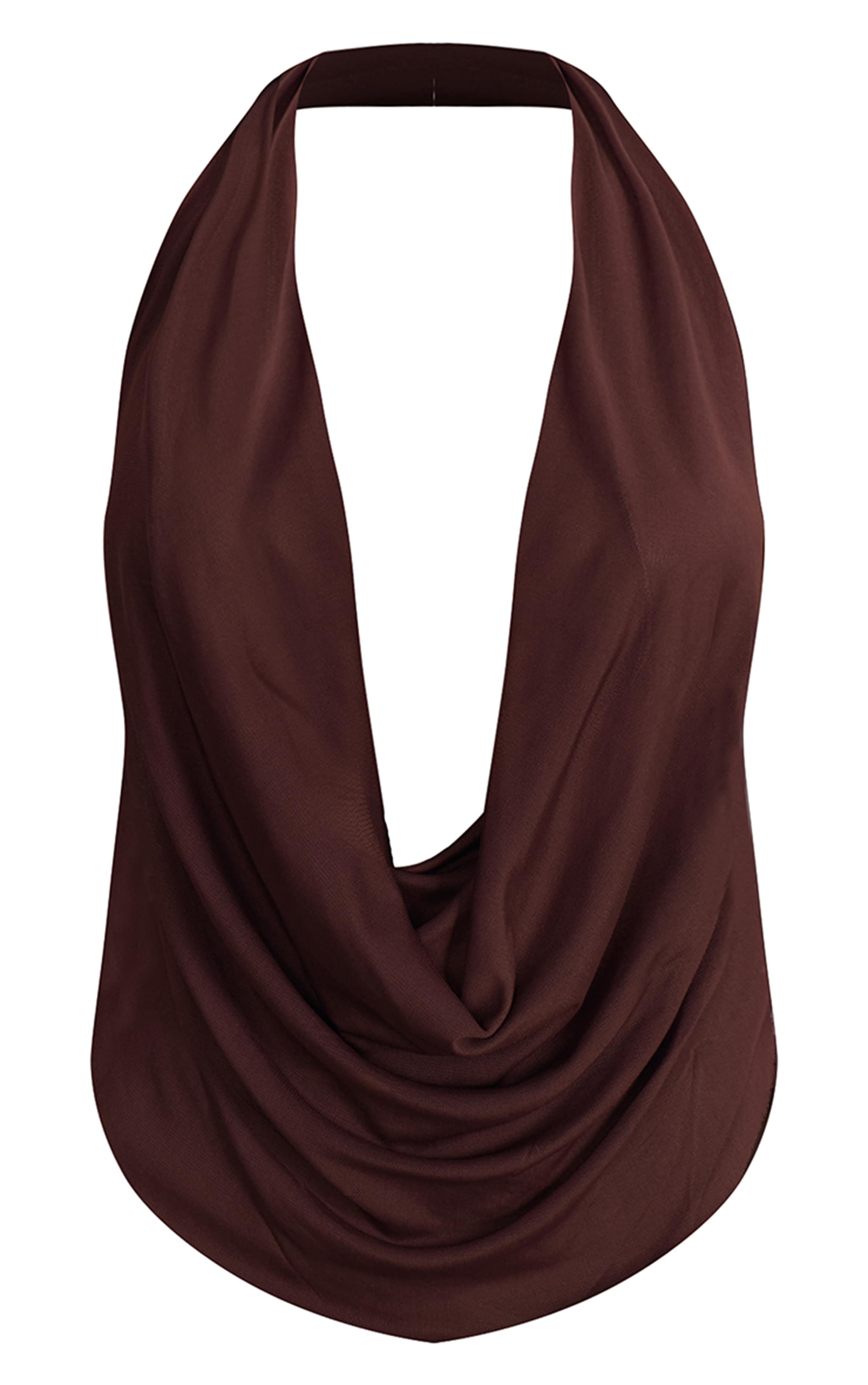 Dark Chocolate Mesh Halter Neck Top image 5