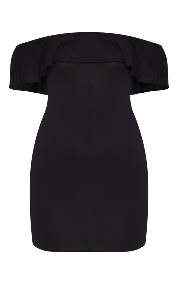 ladies black bardot dress