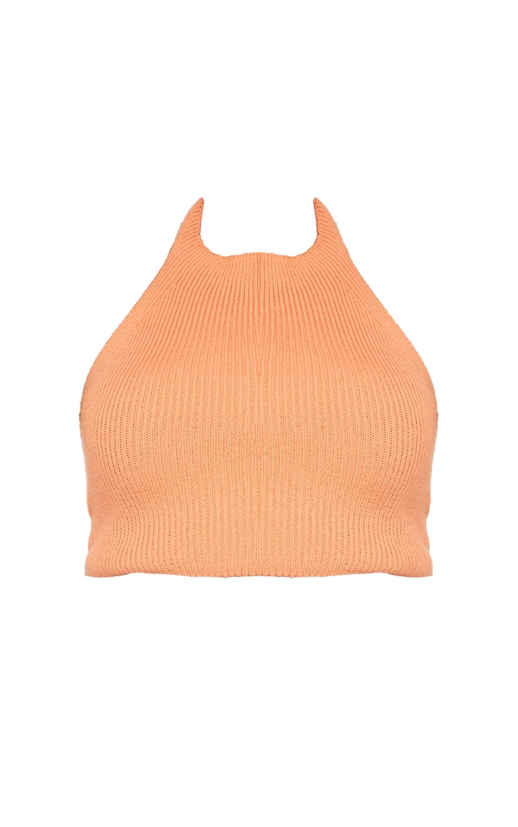 Plus Crop top dos nu en tricot orange image 5