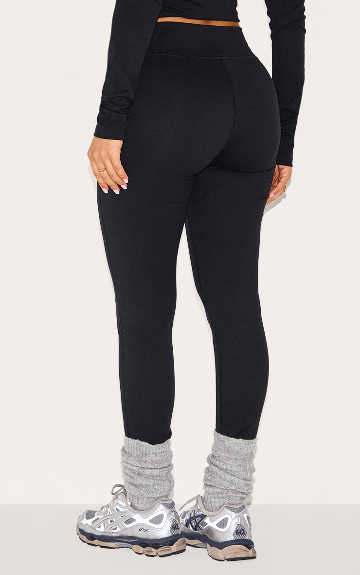 Petite Black Snatched Sculpt Leggings image 3