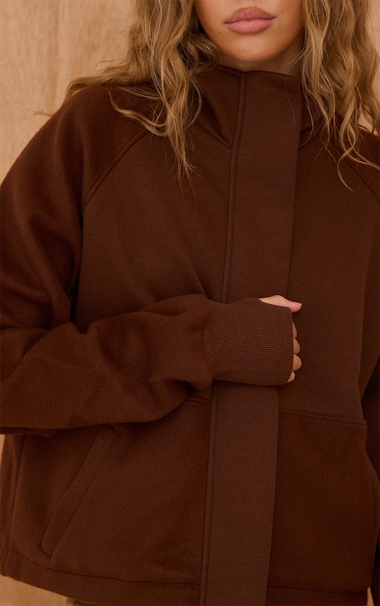 Brown Full Zip Through Fleece image 4