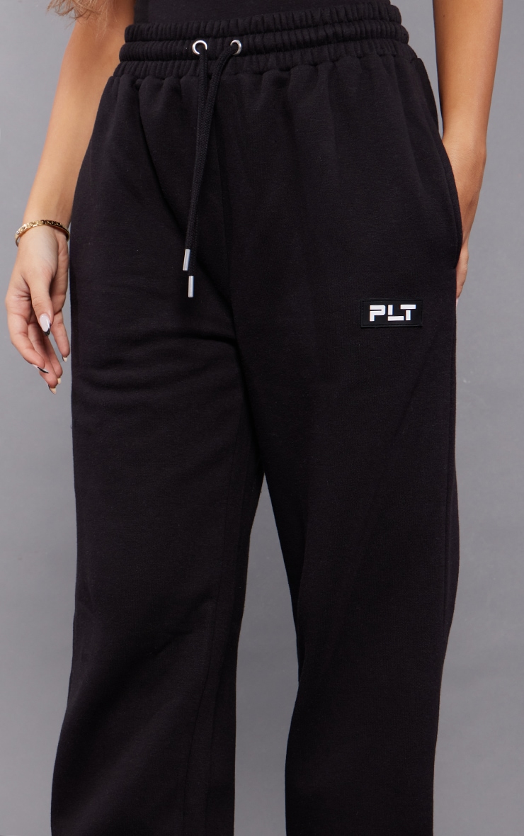 PRETTYLITTLETHING Black Badge Straight Leg Joggers image 4