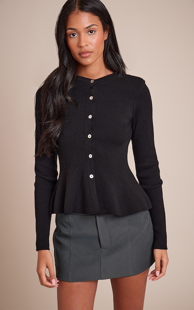 Tall Jupe-short gris anthracite plissée à ceinture