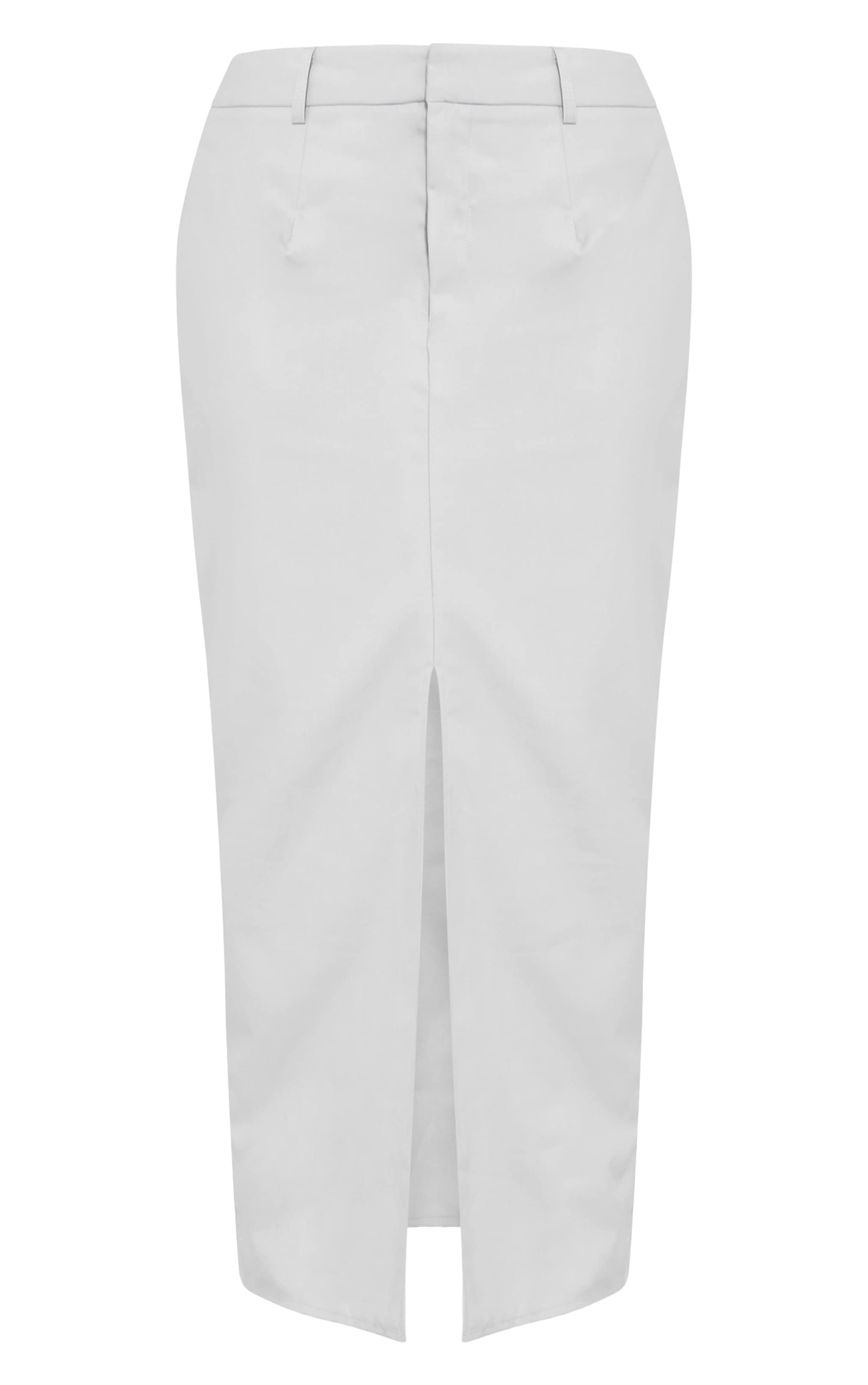 Shape Ash Grey Tailored Split Front Maxi Skirt image 5