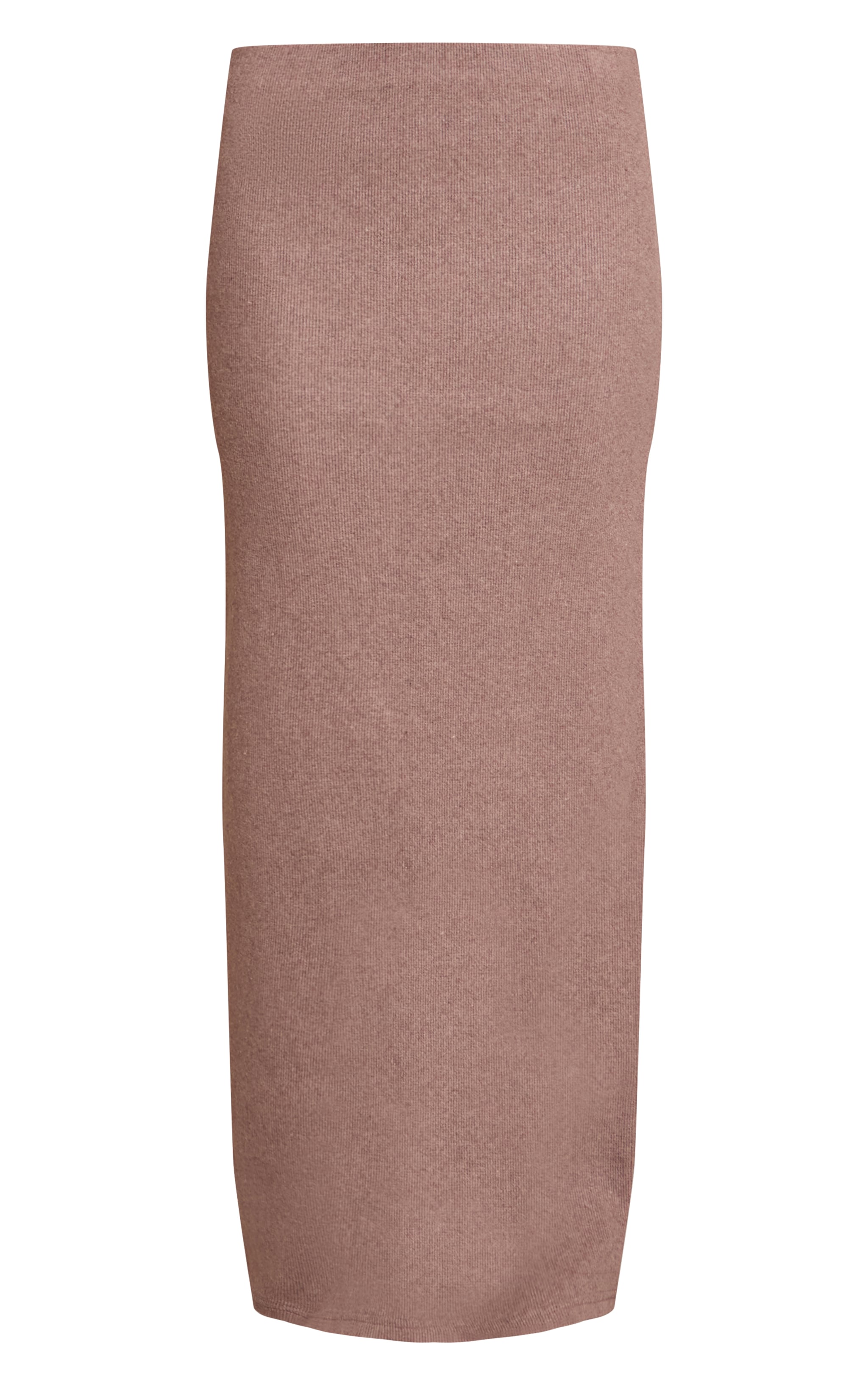 Mushroom Brushed Rib Low Rise Maxi Skirt image 5