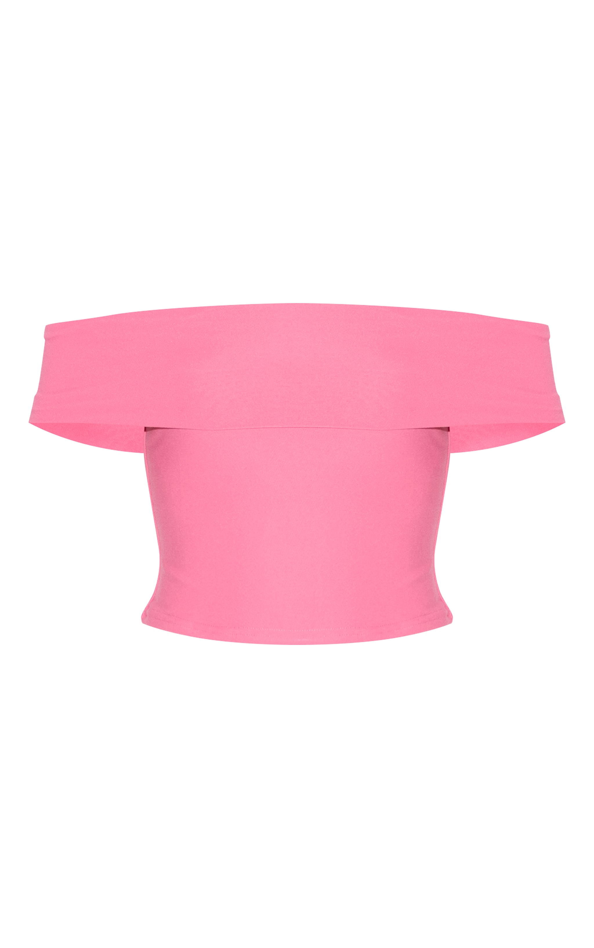 Candy Pink Soft Touch Bardot Long Top image 5