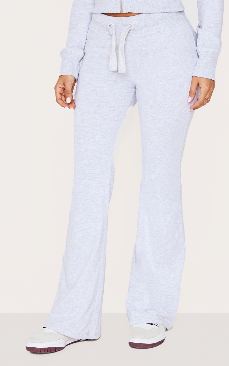 Petite Pantalon skinny flare gris chiné à taille basse image 2