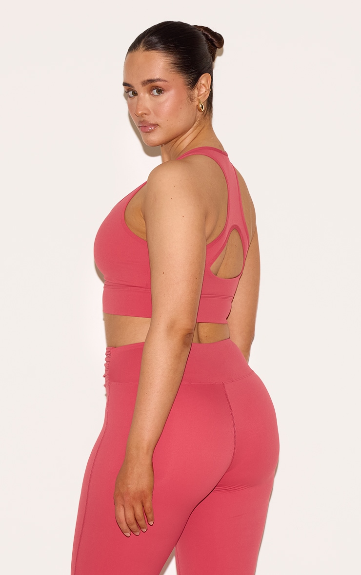 Shape Rose Active Ruched Zip Front Cupped Sports Bra image 2