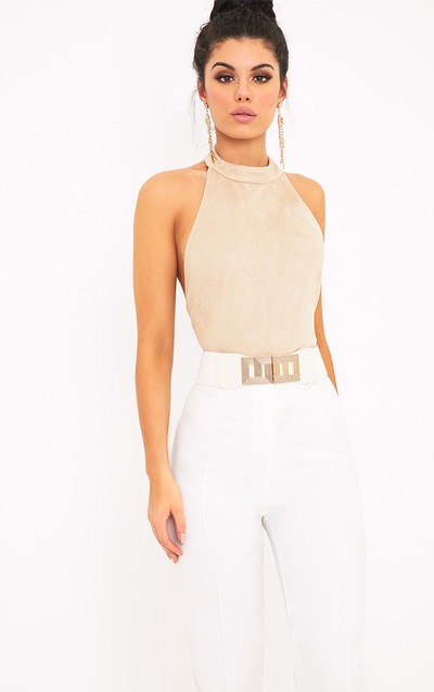 Largo black deep plunge cross back lace body nj