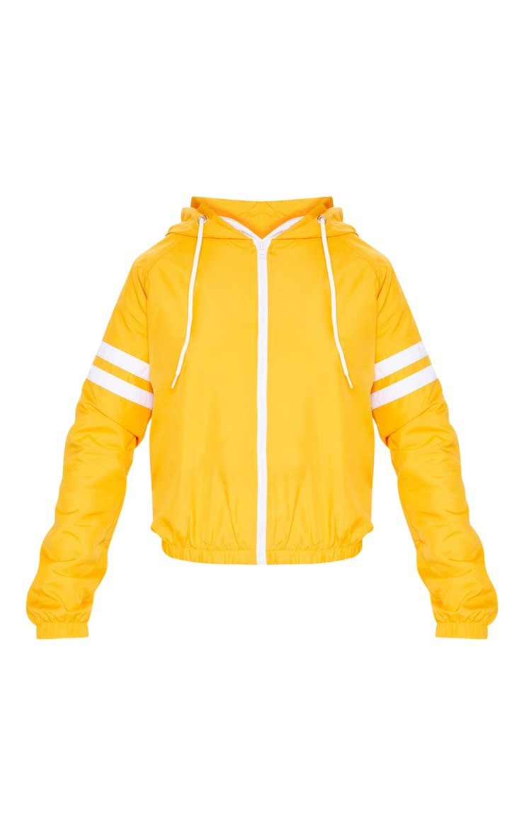 Veste de survêtement jaune à détail rayures image 3