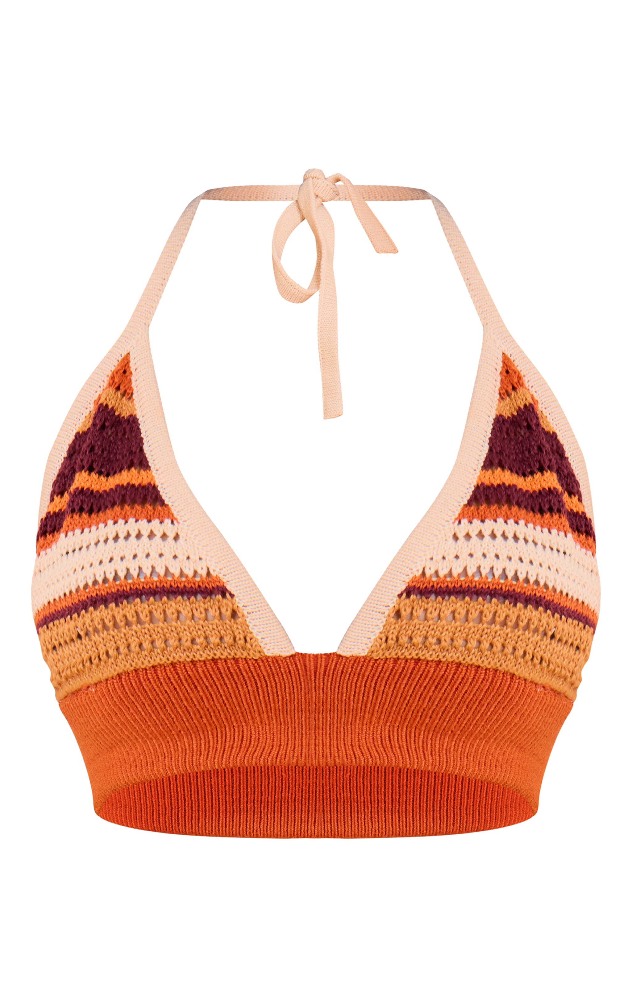 Petite Orange Striped Knit Top image 5