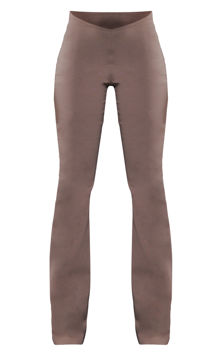 Mocha Stretch Woven Dip Waist Flare Pants image 5
