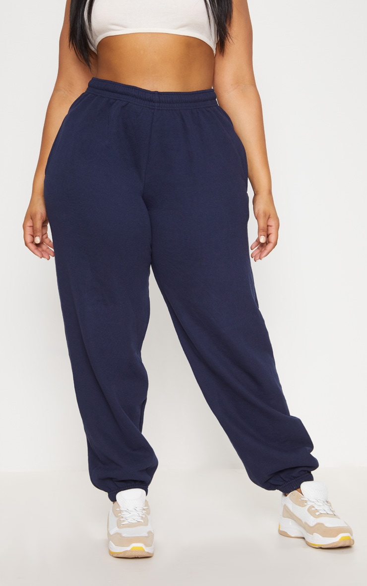 Plus Navy Casual Jogger Plus Size PrettyLittleThing USA