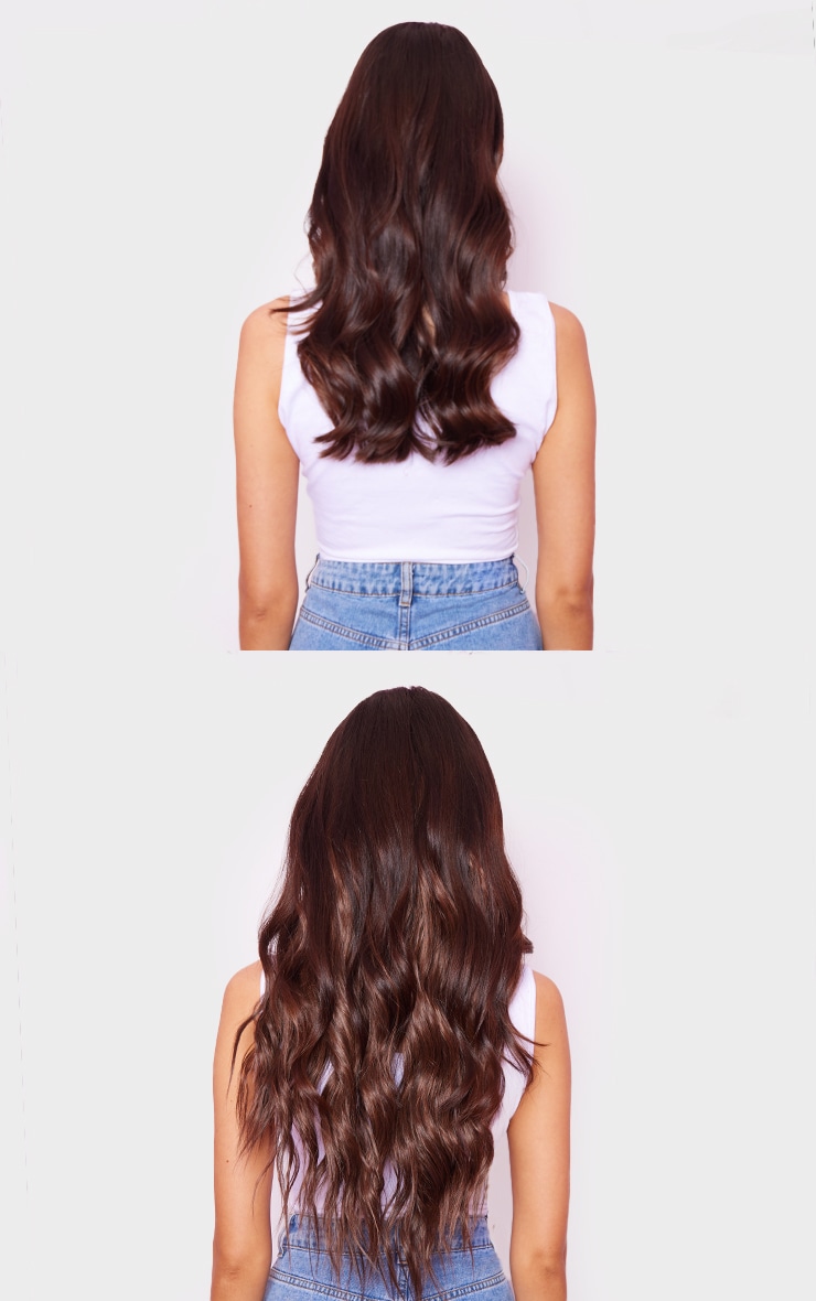 Lullabellz Lot de 5 extensions ondulées Super Thick Wave Hair Warm Brunette 55cm image 4