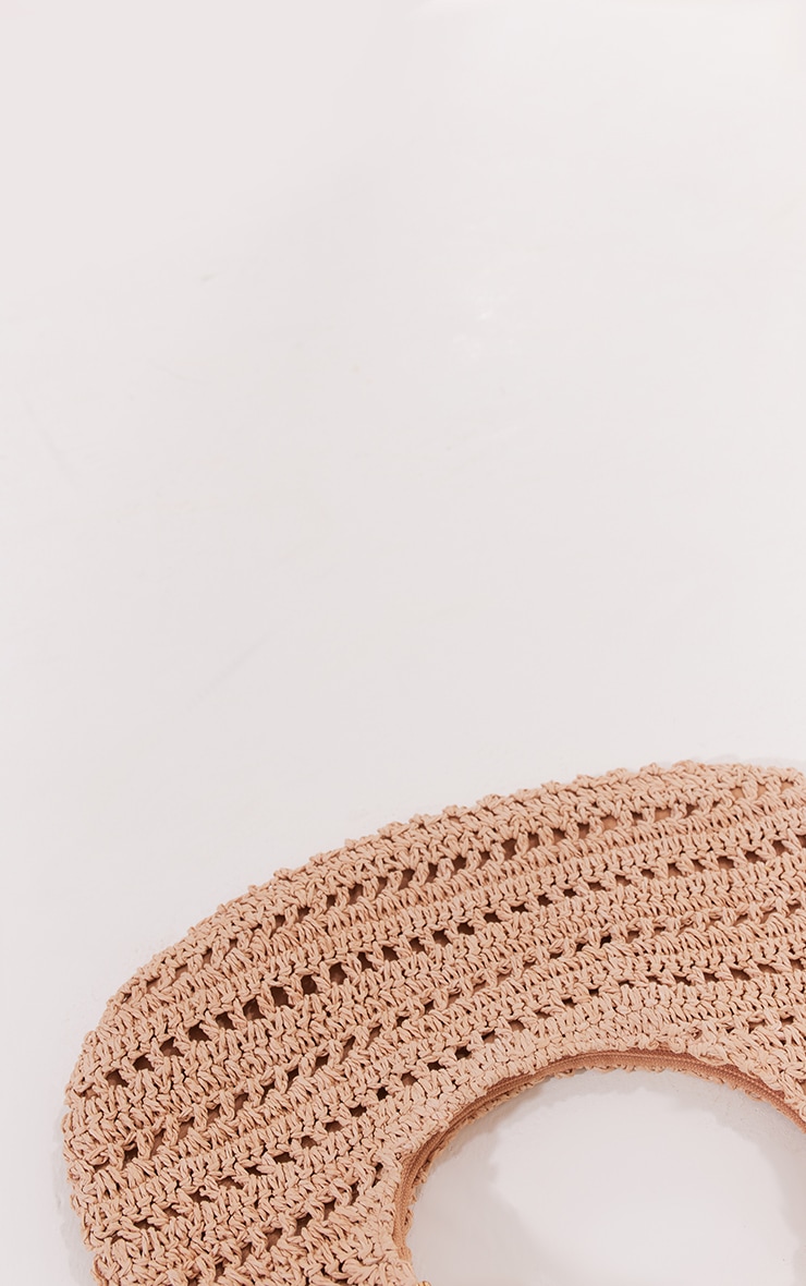 Natural Raffia Woven Rounded Handbag image 4