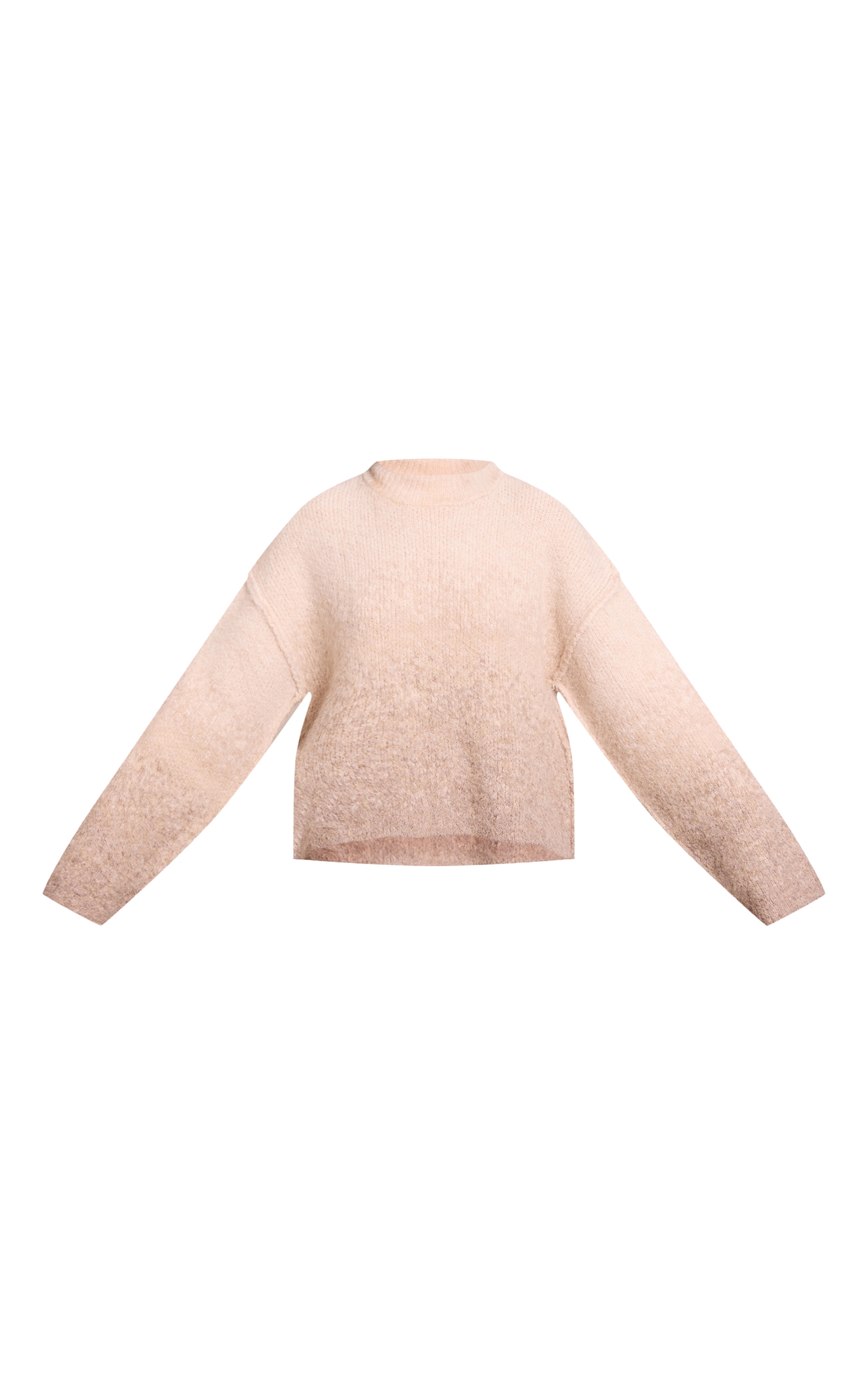 Tall Cream Ombre Crew Neck Knitted Sweater image 5