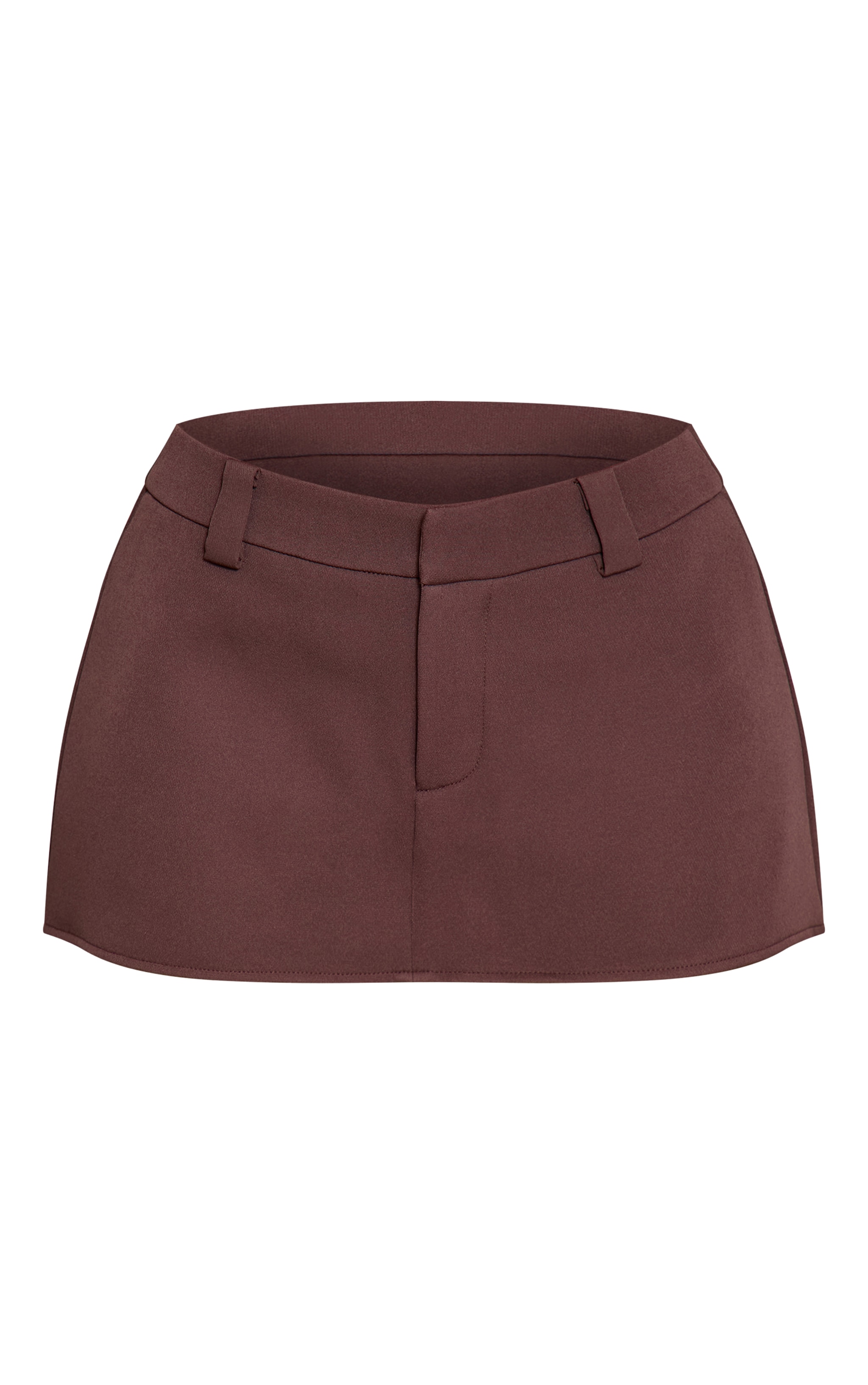 Petite Jupe-short de tailleur tissée chocolat image 6
