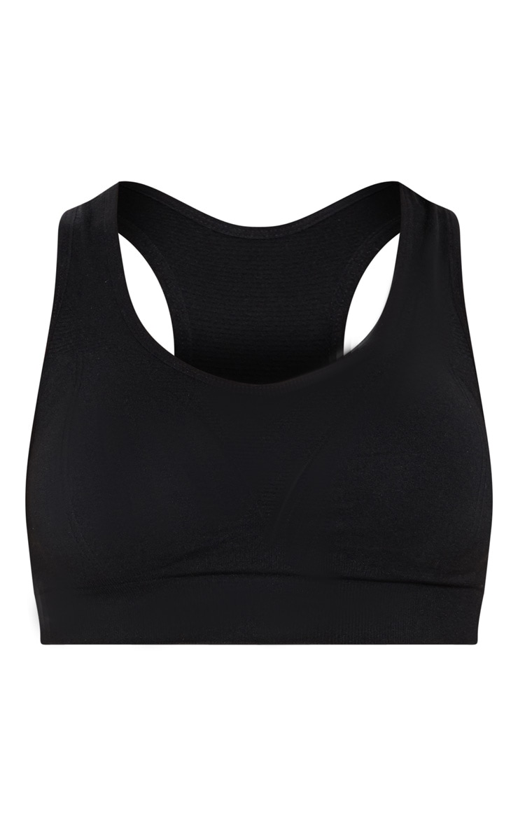 Black seamless sports bra clearance
