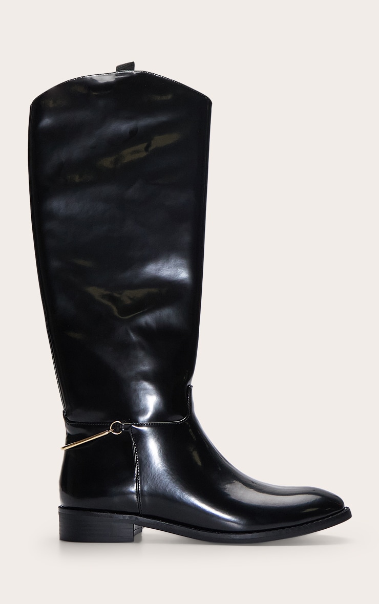 Bottes cavalières hautes noires image 2