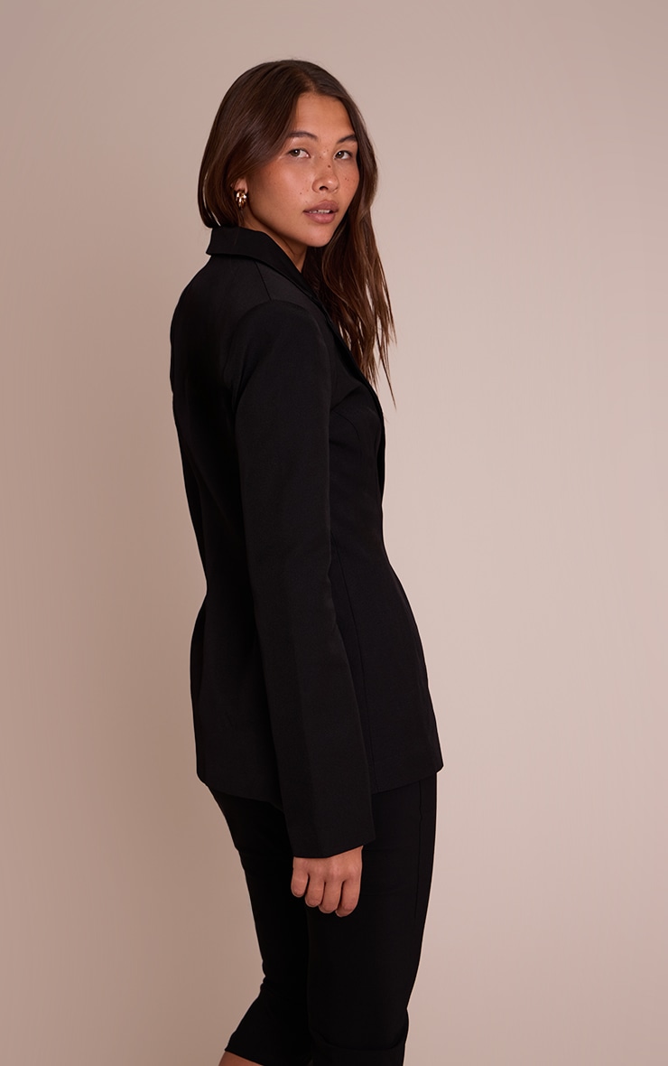Black Cinch Hip Blazer image 2