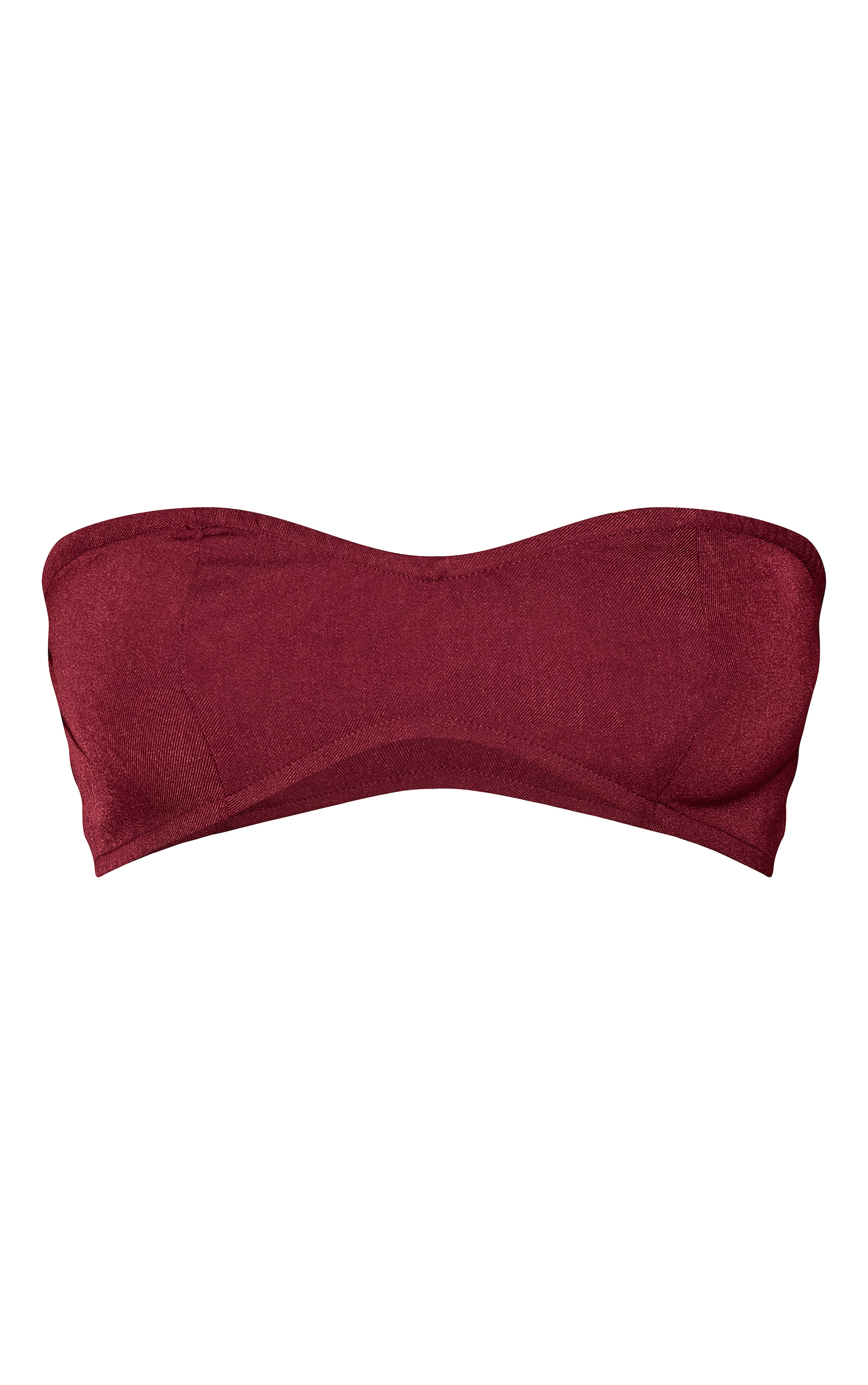 Top bandeau de tailleur tissé bordeaux image 5