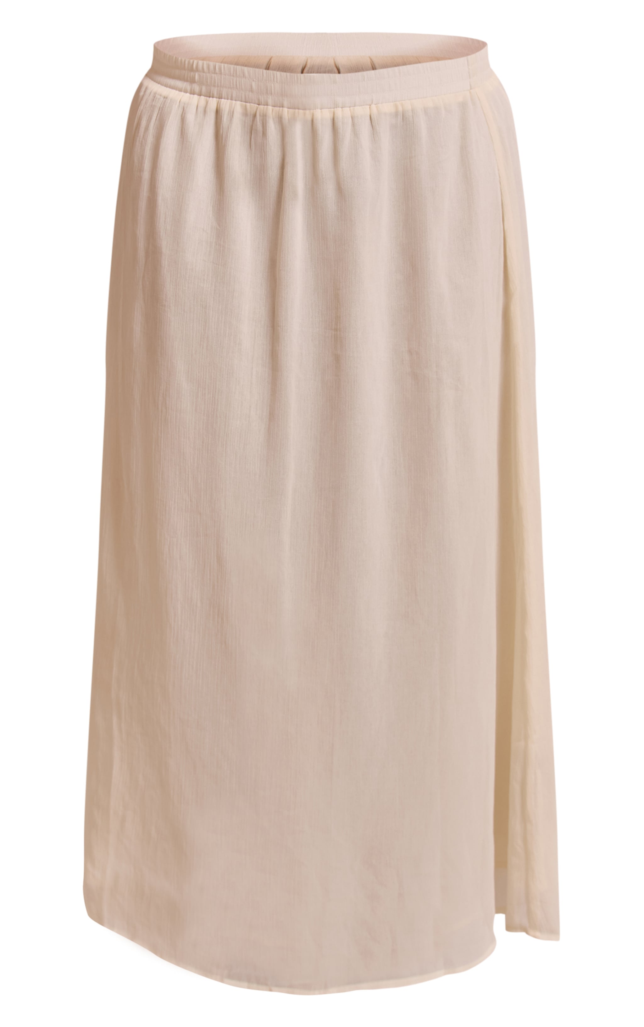 Plus Butter Cream Chiffon Maxi Floaty Skirt image 5