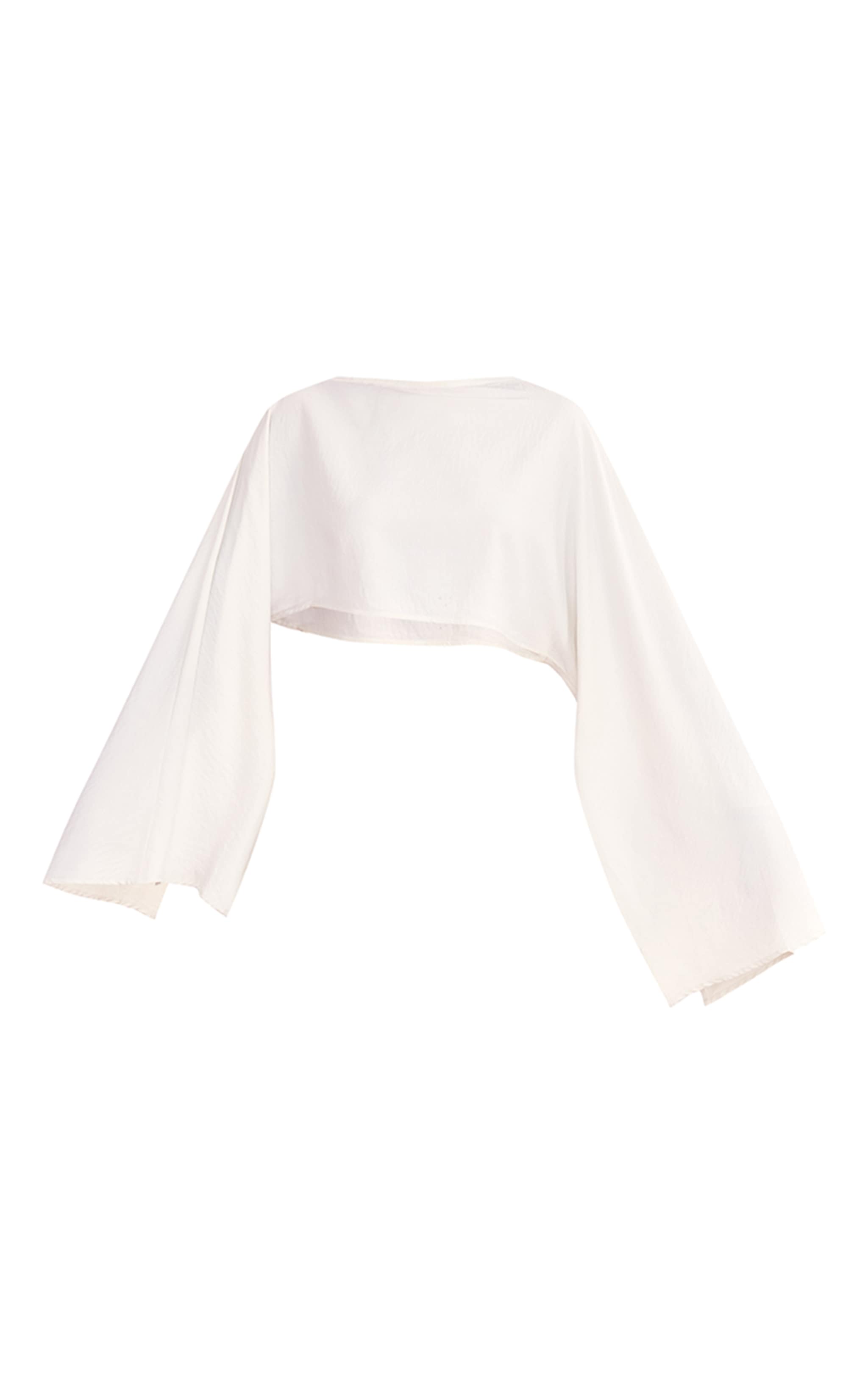 Cream Floaty Woven Slash Neck Long Sleeve Top | Co-ords