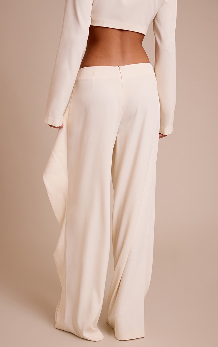 Cream Twist Detail Pants image 3