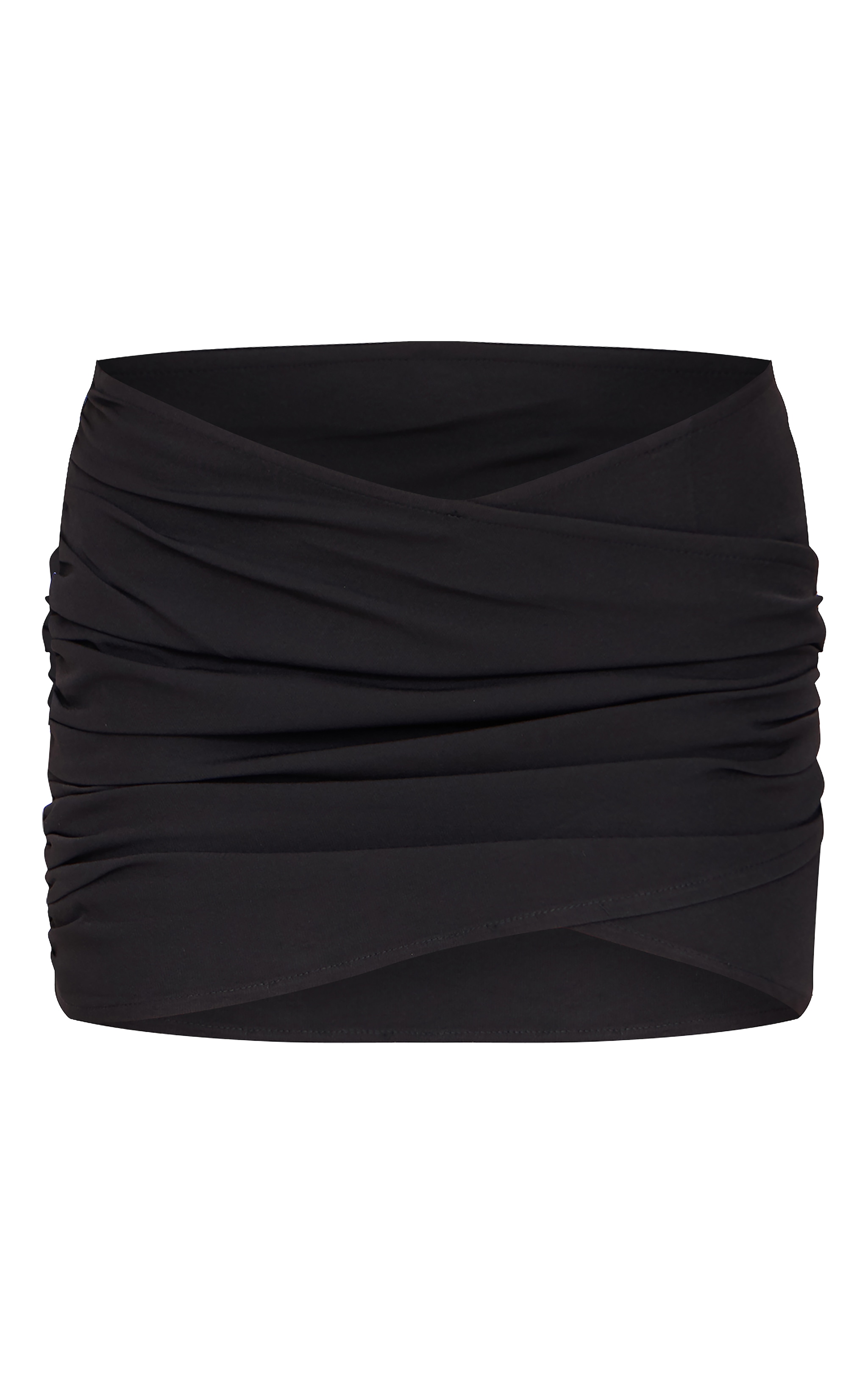 Black Woven Layered Diamante Micro Mini Skirt image 1
